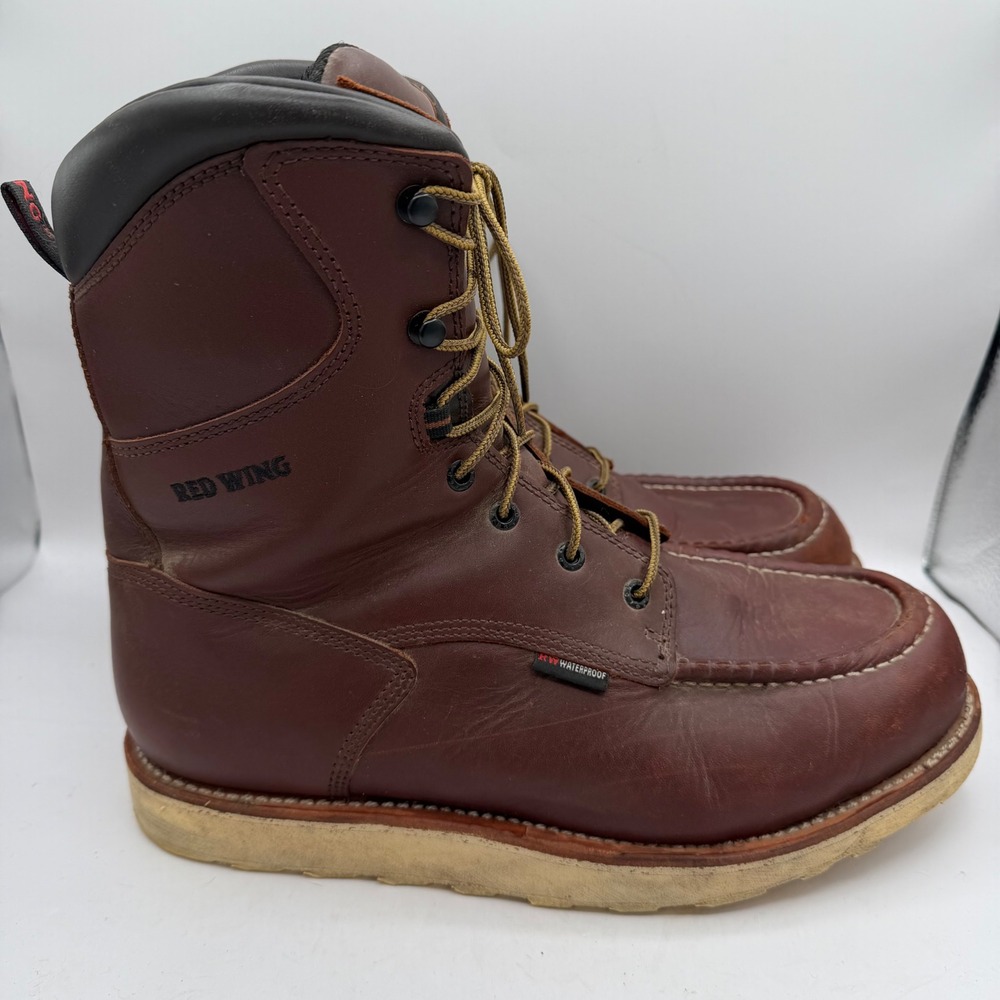 Red Wing Boots Mens 11.5 411 Waterproof Brown EH Wide Work ASTM F2892-18 EH